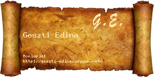 Geszti Edina névjegykártya